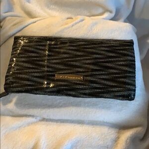 BCBGeneration Sequined Clutch Blk/Gray/Silver Bag
